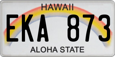 HI license plate EKA873