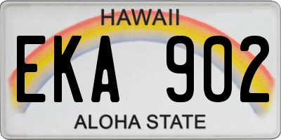 HI license plate EKA902
