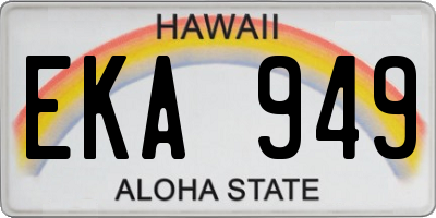 HI license plate EKA949