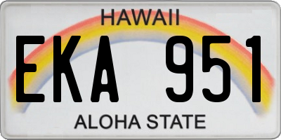HI license plate EKA951