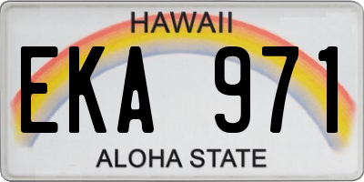 HI license plate EKA971