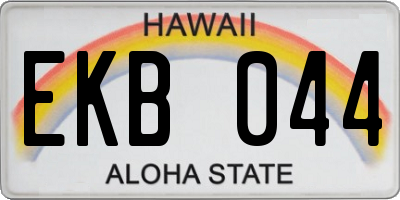 HI license plate EKB044