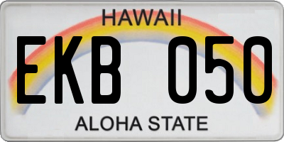HI license plate EKB050
