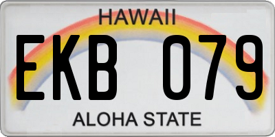 HI license plate EKB079