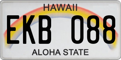 HI license plate EKB088