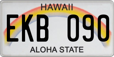 HI license plate EKB090