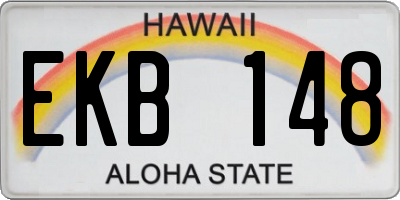 HI license plate EKB148
