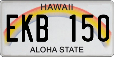 HI license plate EKB150
