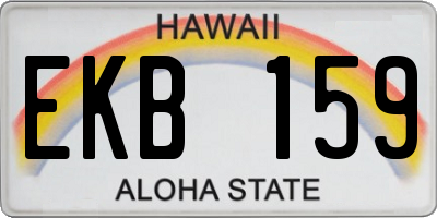 HI license plate EKB159