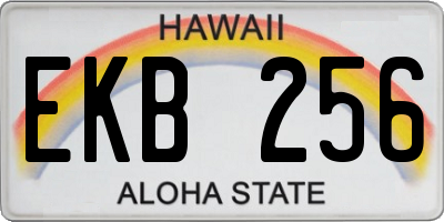 HI license plate EKB256