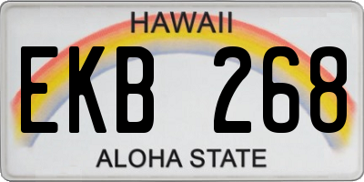 HI license plate EKB268