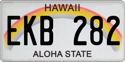 HI license plate EKB282