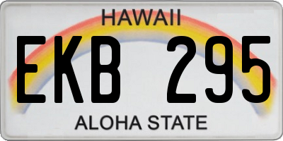 HI license plate EKB295