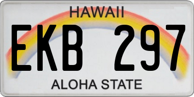 HI license plate EKB297
