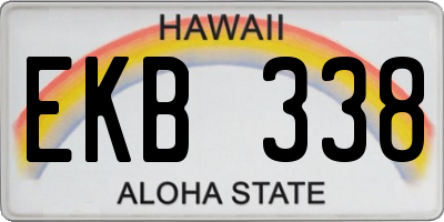 HI license plate EKB338
