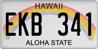 HI license plate EKB341
