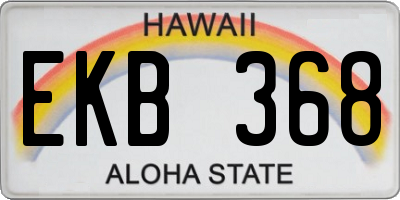 HI license plate EKB368