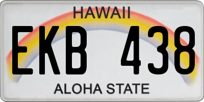 HI license plate EKB438