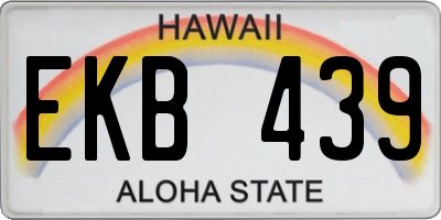HI license plate EKB439