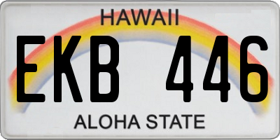 HI license plate EKB446