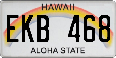 HI license plate EKB468