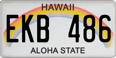 HI license plate EKB486