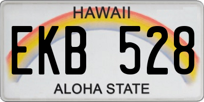 HI license plate EKB528