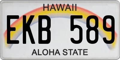 HI license plate EKB589