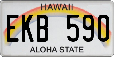 HI license plate EKB590