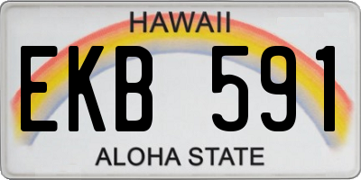 HI license plate EKB591