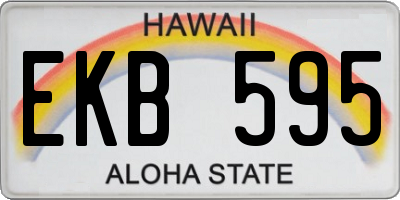 HI license plate EKB595
