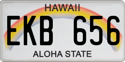 HI license plate EKB656