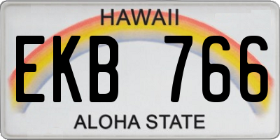 HI license plate EKB766