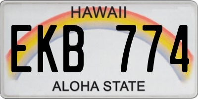 HI license plate EKB774