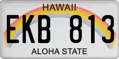 HI license plate EKB813