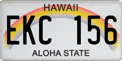 HI license plate EKC156