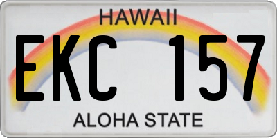 HI license plate EKC157