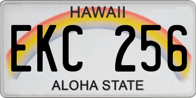 HI license plate EKC256