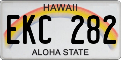 HI license plate EKC282