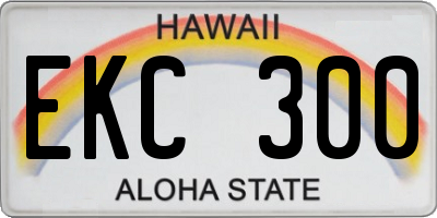 HI license plate EKC300