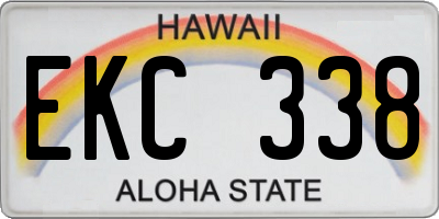 HI license plate EKC338