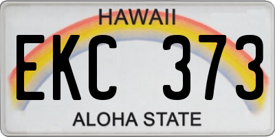 HI license plate EKC373