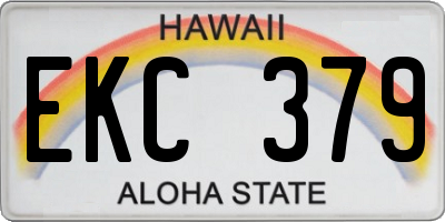 HI license plate EKC379