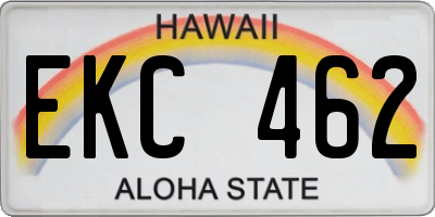 HI license plate EKC462
