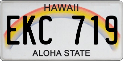 HI license plate EKC719