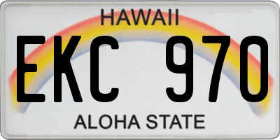 HI license plate EKC970