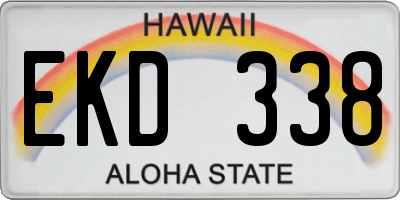 HI license plate EKD338