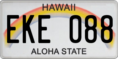 HI license plate EKE088