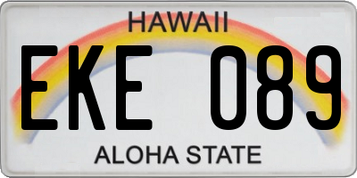 HI license plate EKE089