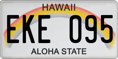 HI license plate EKE095
